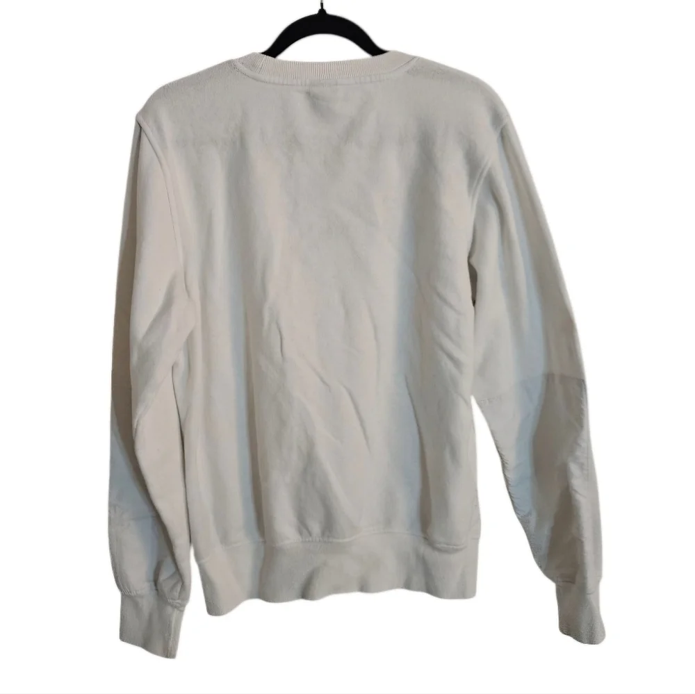 The North Face Mens Crew Sweatshirts TNF White & Chlorophyll Green size Small